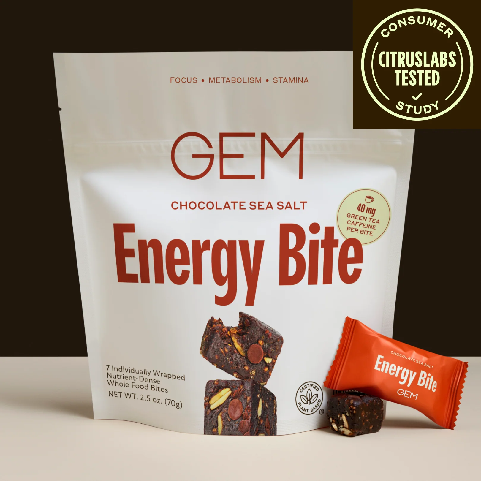 GEM Energy Bite - Chocolate Sea Salt